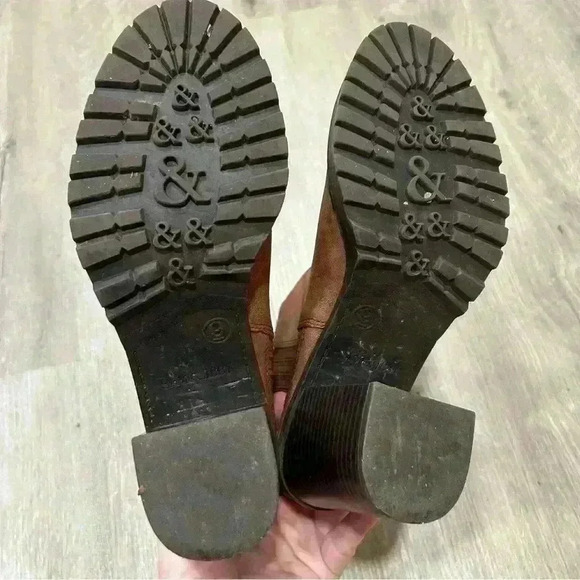 Sam & Libby Brown Faux Leather Ankle Booties - Picture 6 of 9